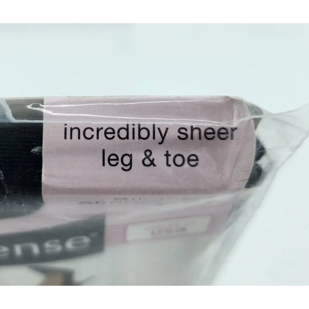 No Nonsense Silk Indulgence Control Top Sheer Toe‎ Pantyhose Almost Black Size B